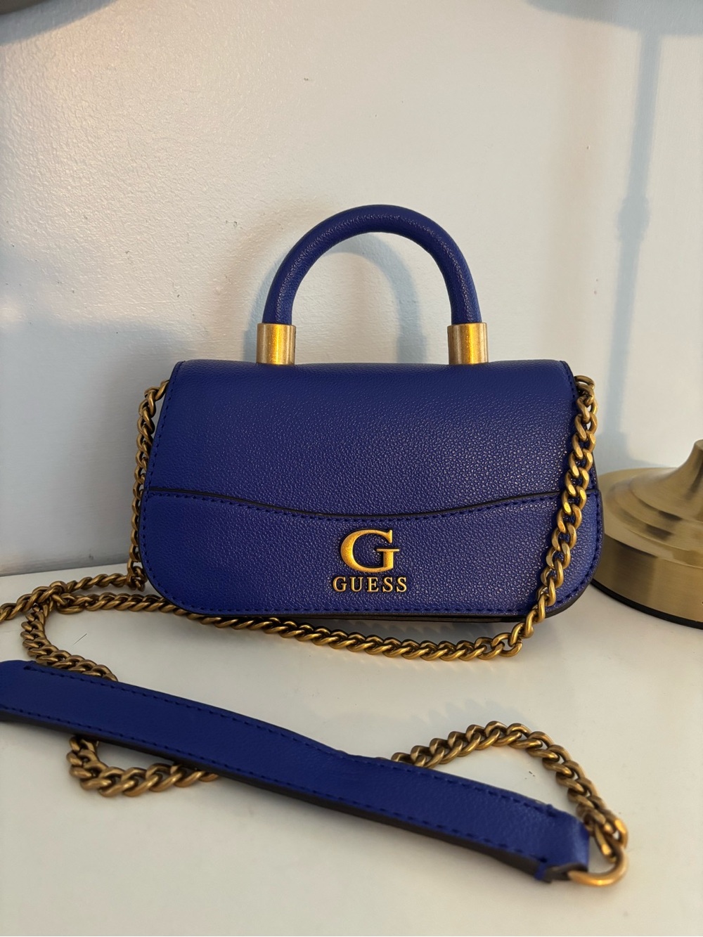 GUESS  purple Top-Handle mini Crossbody Bag